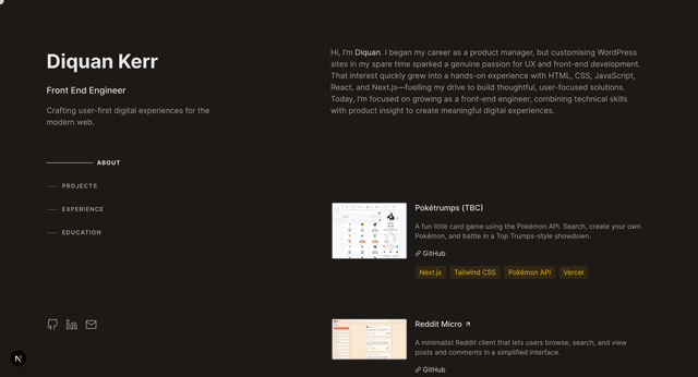 Portfolio screenshot